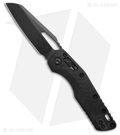 Microtech MSI Sheepsfoot Bar Lock Knife Black Fluted Carbon Fiber (3.9" DLC)