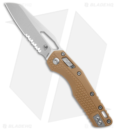 Microtech Standard Issue MSI Ram-Lok Knife Dark Earth Tan (3.9" Stonewash Serr)