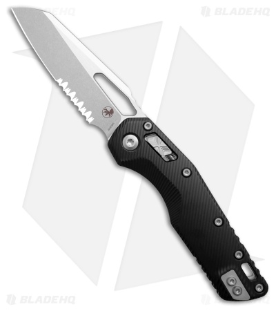 Microtech Standard Issue MSI Ram-Lok Knife Fluted Black Aluminum (3.8" SW Serr)