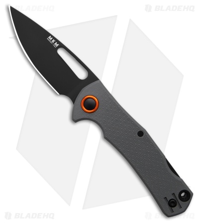 MKM LOV Drop Point Lockback Knife Wolf Gray FRN (3" Black)