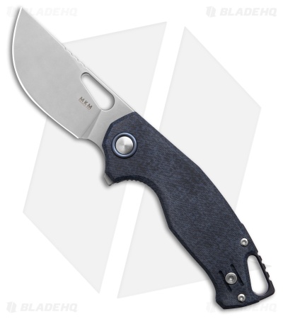 MKM Vincent MagnaCut Standard Knife Blue Denim Canvas Micarta (2.75" Stonewash)