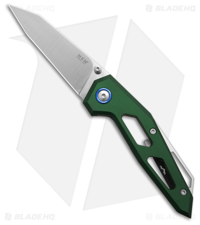 MKM Edge Liner Lock Knife Green Aluminum (2.9" Satin)  EGL-AGR