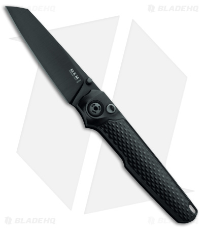 MKM Miura Button Lock Knife Black Ti (2.72