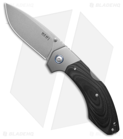MKM Hero Back Lock Knife Black Sure Touch (3.75" Stonewash)