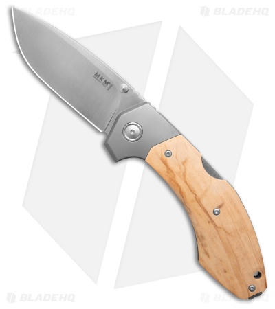 MKM Hero Back Lock Knife Knife Olive Wood (3.75" Satin)