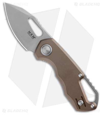 MKM Isonzo Clip Point Knife Bronze Ti (2.1" Stonewash M390)