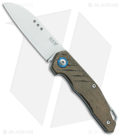 MKM Anso Root Slip Joint Knife Green Micarta (2.8" Satin) RT-GC