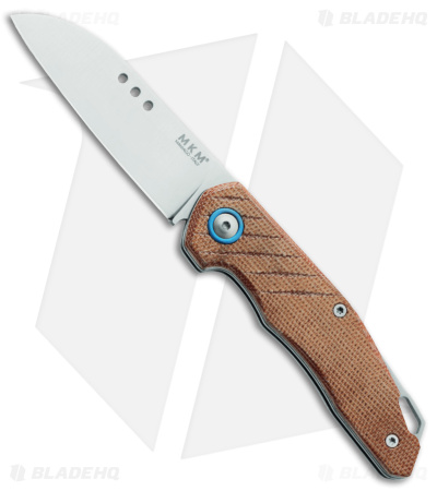 MKM Anso Root Slip Joint Knife Natural Micarta (2.8" Satin) RT-NC