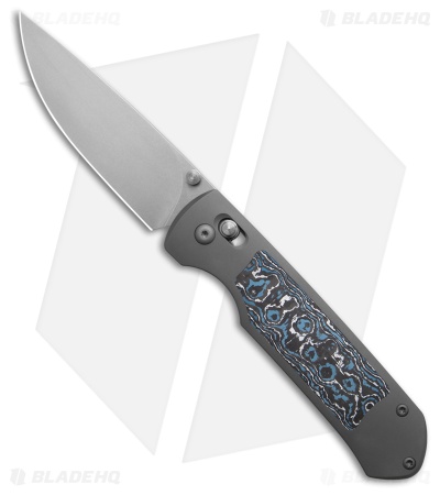 Ohlone Knives Frost Goat AXL V2 Bar Lock Knife Frost Fat Carbon (3.5" SW)