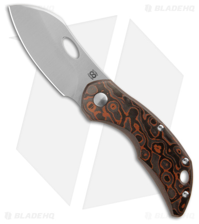 Olamic Cutlery Busker Largo Knife Copper Camo Fat Carbon/Titanium (2.5" Satin)
