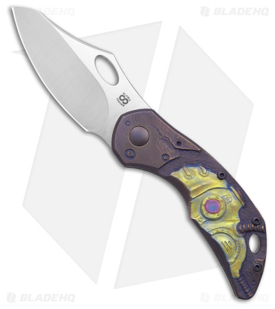 Olamic Cutlery Busker Semper Knife Steampunk Titanium  (2.5