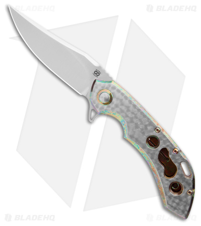 Olamic Cutlery Wayfarer 247 Clip Point Frame Lock Knife Titanium (3.5"  Satin)