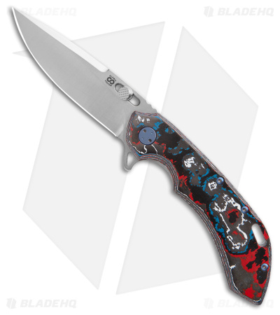 Olamic Cutlery Wayfarer 247  Knife Nebula Fat Carbon (3.5" Satin) S90V