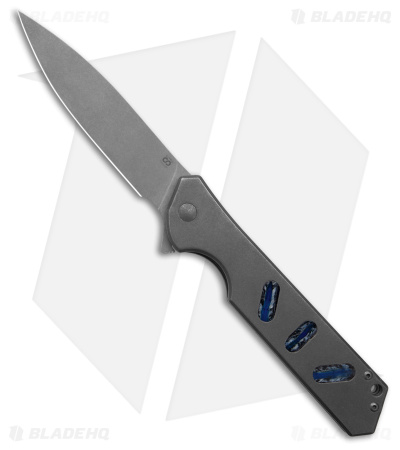 Olamic Cutlery Rainmaker Knife Titanium Mammoth Tooth Inlays  (4.25