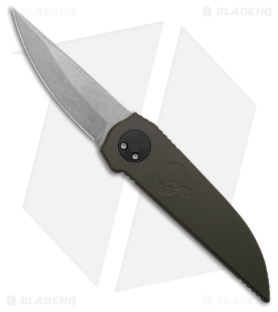 Paragon Phoenix Button Lock Knife OD Green Aluminum (3.8