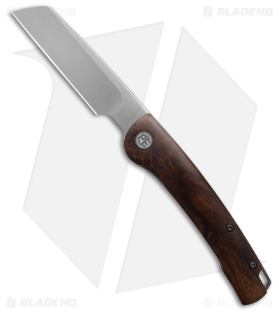 Petrified Fish Scholar Liner Lock Knife Lighter Desert Ironwood (3.6" Satin)