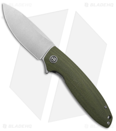 Petrified Fish PF8B01 Terra Liner Lock Knife Green Micarta (3.5" SW D2)