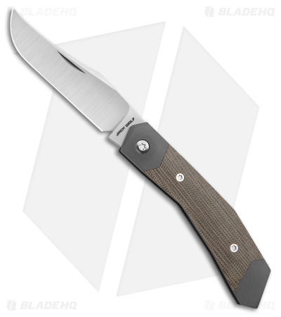 Jack Wolf Knives Cyborg Jack Slip Joint Knife Green Canvas Micarta (2.83" Satin)