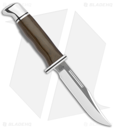 Buck 117 Brahma Pro Fixed Blade Knife Green Micarta (4.5