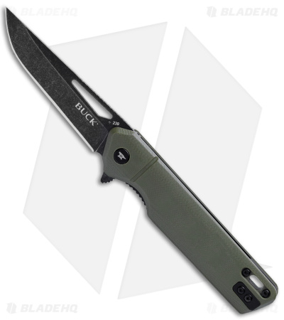 Buck 239 Infusion Liner Lock Knife OD Green G-10 (3.25" Black SW) 0239GRS
