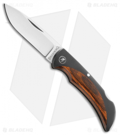 Browning Featherweight Lockback Knife Wood (3.375