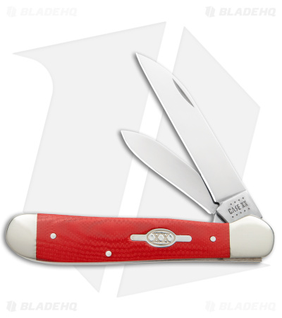 Case Copperhead Pocket Knife Smooth Red G-10 (3" Polish) 45403