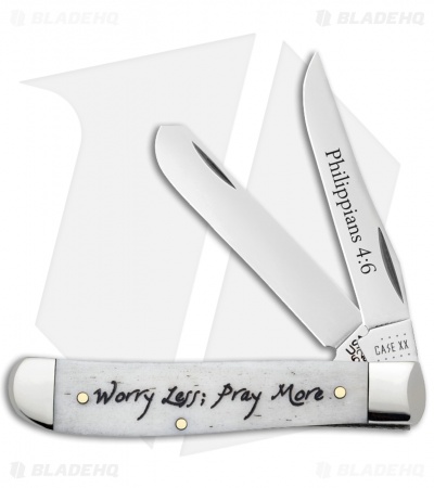 Case Knives Mini Trapper Embellished Smooth Natural Bone (6207 SS) - 60869