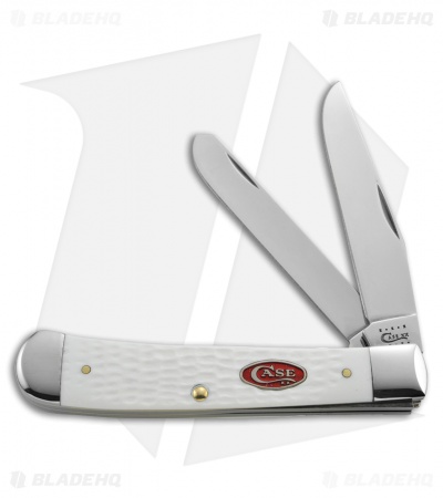 Case Trapper Knife 4.125" SparXX Jigged White Acrylic (6254 SS) 60182