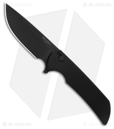 Pro-Tech Mordax MagnaCut Button Lock Knife Black Aluminum (3.5" DLC)