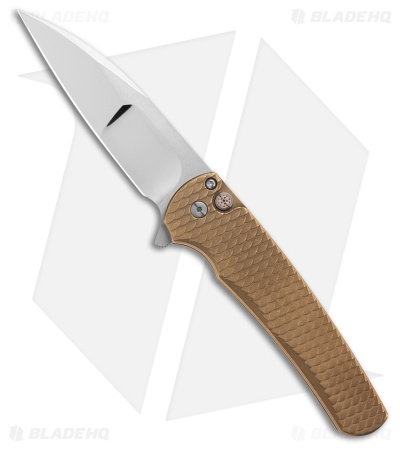 Pro-Tech Malibu Button Lock Knife Dragon Scale Aluminum Bronze (3.25" Mirror)