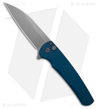 Pro-Tech Malibu MagnaCut Button Lock Knife Blue Dragon Scale Aluminum (3.25" SW)