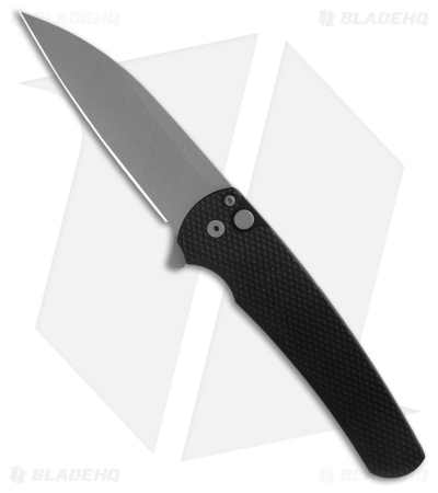 Pro-Tech Malibu Wharncliffe MagnaCut Button Lock Knife Black (3.3