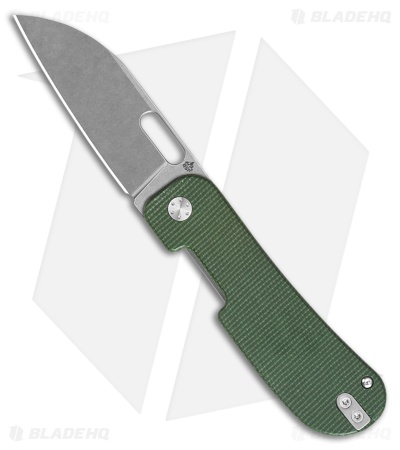 QSP Jacob Lundquist Variant PE Liner Lock Knife Green G-10 (3" Stonewash)