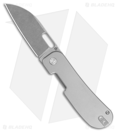 QSP Jacob Lundquist Variant PE Liner Lock Knife Silver Titanium (3" Stonewash)