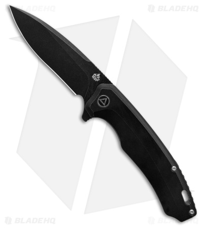QSP Woodpecker Frame Lock Knife Black Titanium (3.75
