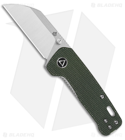 QSP Penguin Mini Liner Lock Knife Green Micarta (2.25" Satin)