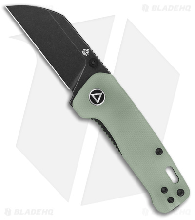 QSP Penguin Mini Liner Lock Knife Jade G-10 (2.25" Blackwashed)