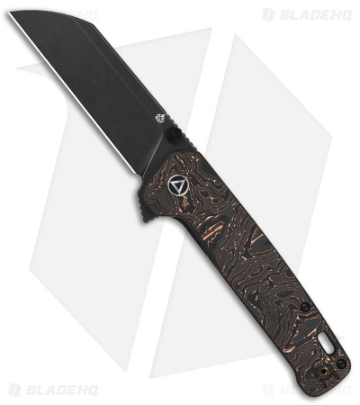 QSP Penguin Plus Frame Lock Knife Copper Foil Carbon Fiber/Titanium (3.38" BW)