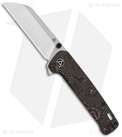 QSP Penguin Plus Frame Lock Knife Copper Foil Carbon Fiber/Titanium (3.38" Sat)