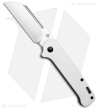 QSP Penguin Sheepsfoot Slip Joint Knife White G-10 (3.25" Satin)