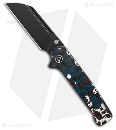 QSP Penguin Slip Joint Knife Black/Red/White/Blue Fat Carbon (3.25" Black SW)