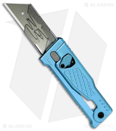 Reate EXO-U Gravity Knife Blue Diamond Frag Aluminum (2.3" Utility)