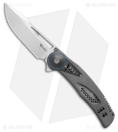 Reate GTR Frame Lock Knife Dark Bead Blast/SW Titanium (3.6" Satin)