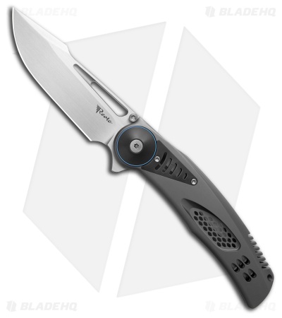 Reate GTR Frame Lock Knife Ti w/ Zirconium Inlay Titanium BB Clip (3.6" Satin)