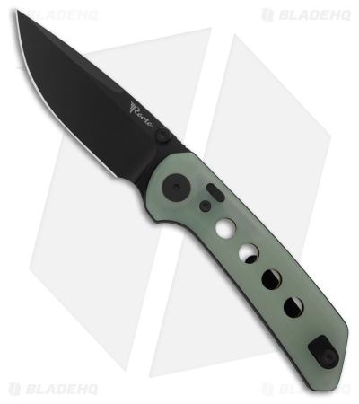 Reate PL-XT Drop Point Pivot Lock Knife Jade G-10 (3" Black Nitro-V)