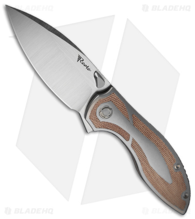 Reate Kirby Lambert Iron-X Frame Lock Knife Brown Micarta (3.25