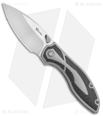 Reate Iron Frame Lock Knife Titanium/Black Carbon Fiber (3.25" Satin)