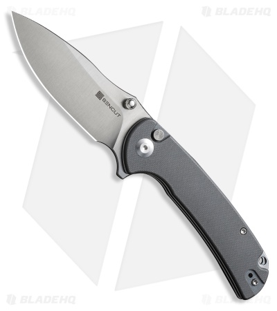 SENCUT Pulsewave Button Lock Knife Gray G-10 (3.45" Satin)