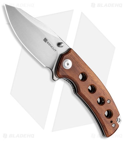 SENCUT Excalis Reverse Tanto Liner Lock Knife Guibourtia Wood (3" Satin)
