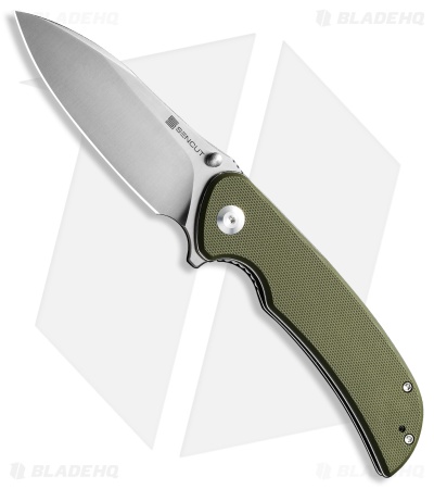 SENCUT Borzam Liner Lock Knife OD Green G-10 (3.46" Satin)